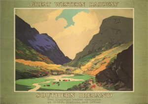 Southern Ireland Great Western Railway 1931 Vintage Travel Poster